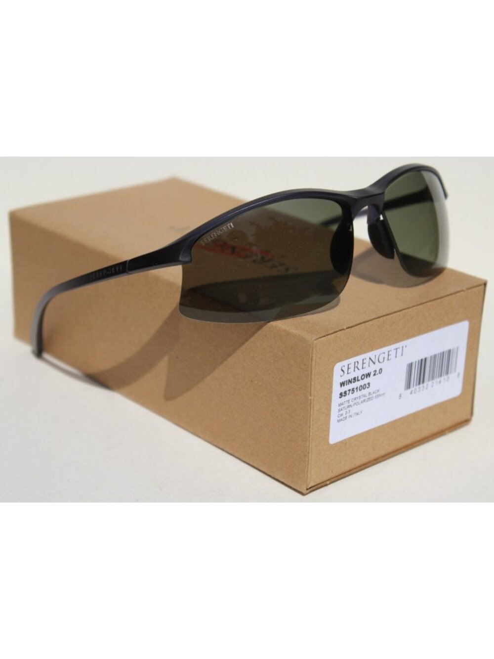 SERENGETI Winslow 2.0 POLARIZED Sunglasses Black/Saturn 555nm SS751003 Italy